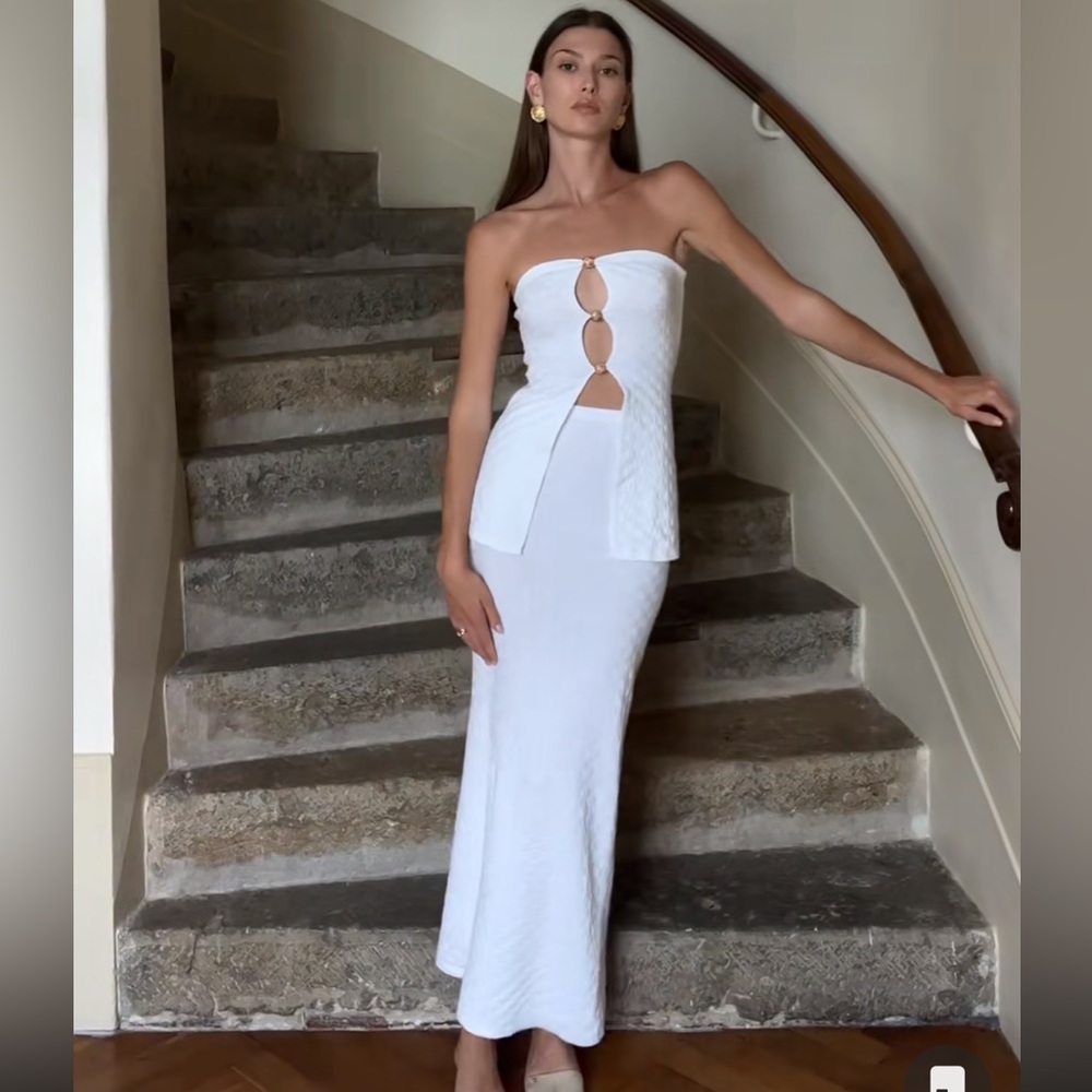 Runaway the Label Taya two piece maxi skirt set